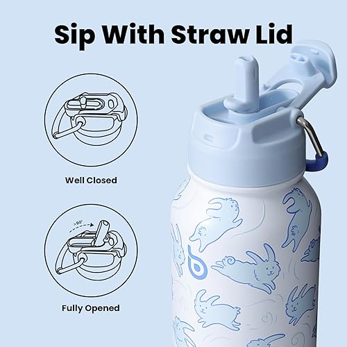 Miniatura 3 de BOTTLE BOTTLE 32oz Insulated Water Bottle Stainless Steel Sport Water Bottle with Straw Dual-use Lid Design for Gym with Pill Box