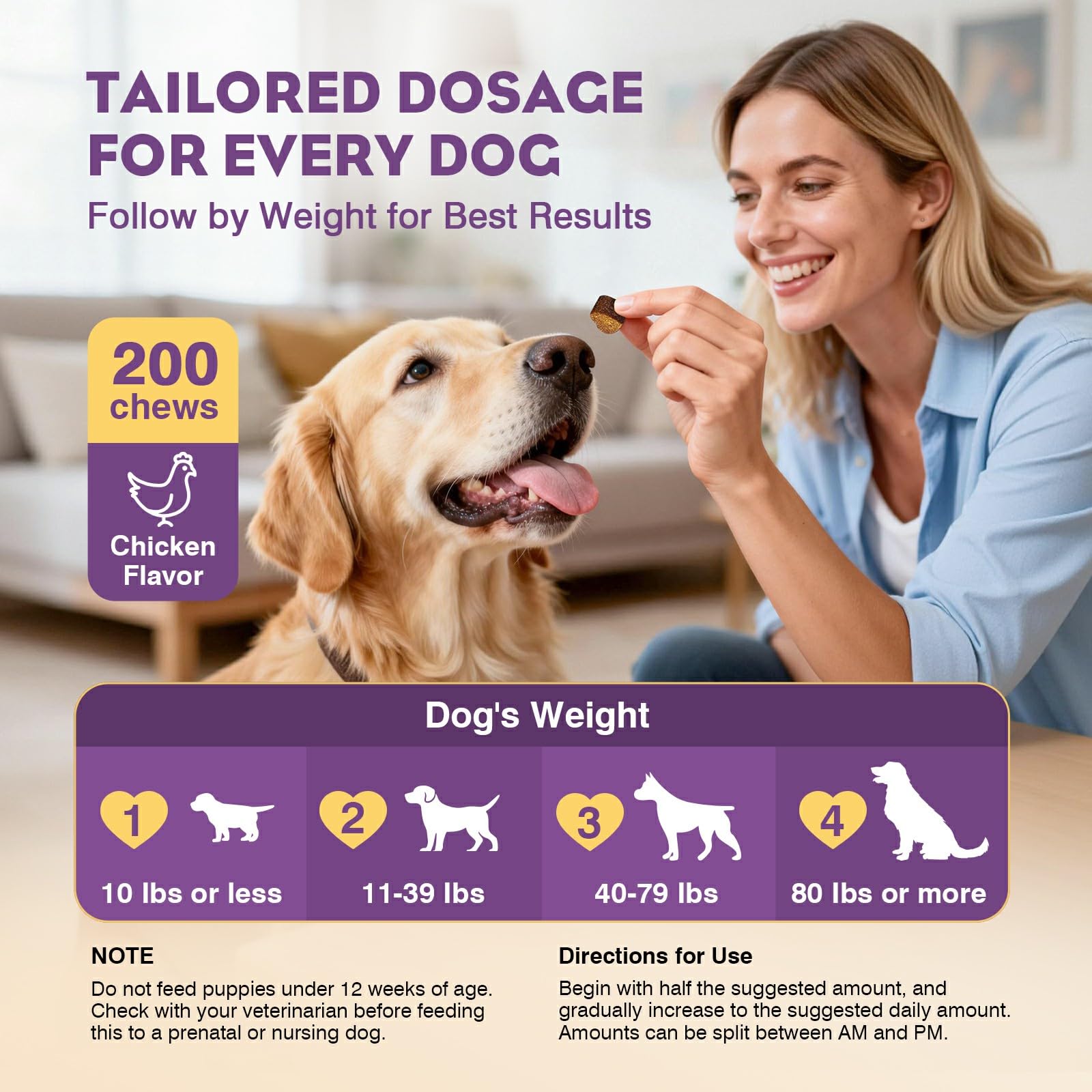 Probiotics for Dogs 200pcs Dog Probiotics for Digestive Health Digestive Enzymes and Prebiotic, Probiotic Chews for Dogs Support Gut Health, Relieve Diarrhea, Itchy Skin, Enhance Immunity — view 6