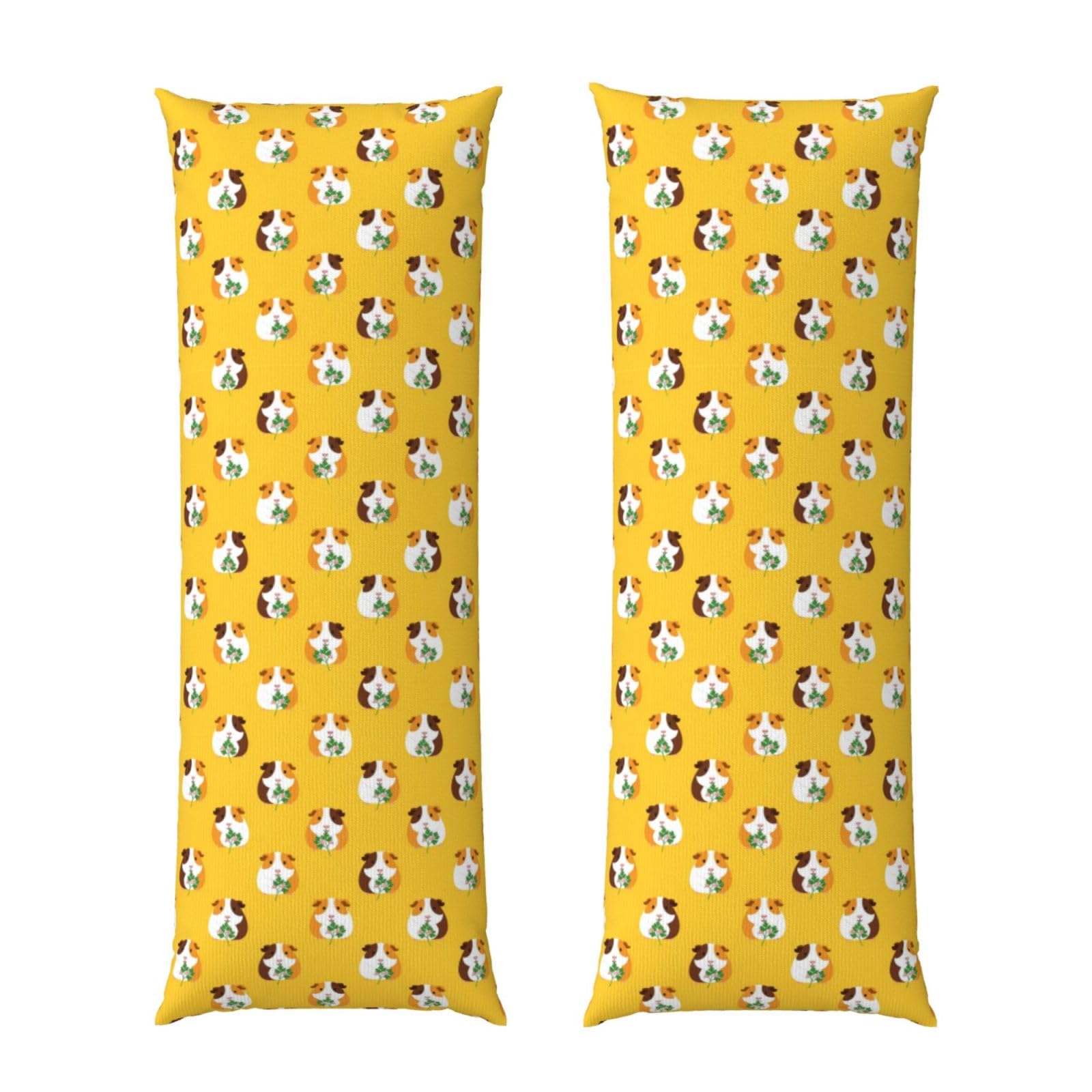 Body Pillow Case 20x60 Inch, Cute Guine Pig Floral, Zippered Cozy Pillow Cover, Softffy Fabric, Comfortable Protector for Bedroom Couch Sofa