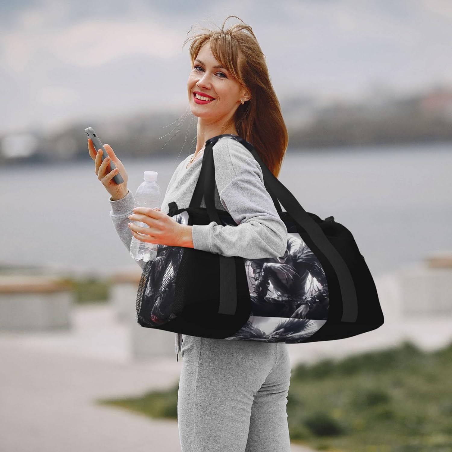 ボストンバッグ レディース リューク デスノート スポーツバッグ 旅行バッグ 旅行かばん 小さめ 軽量