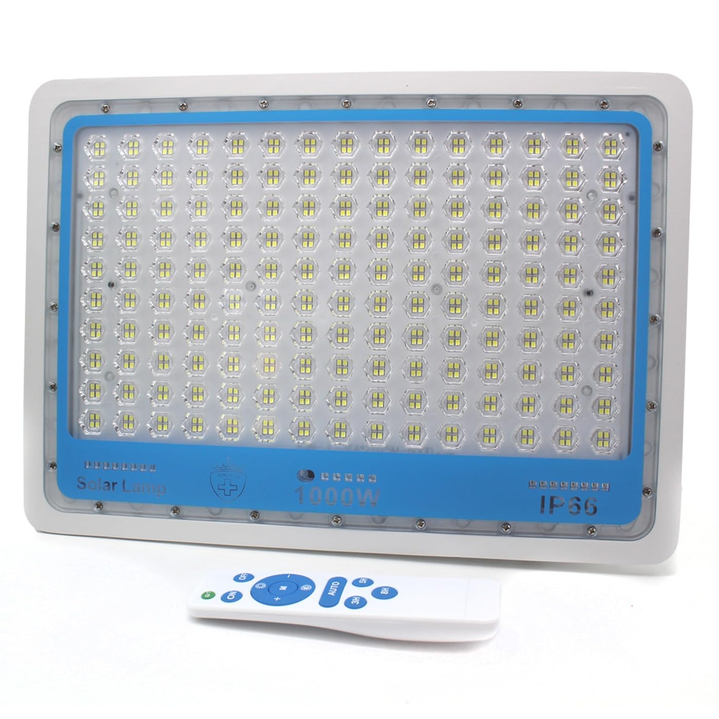 Faretto LED Solare 1000W Con Pannello E Sensore Crepuscolare – IP66 150lm/W – Benovo