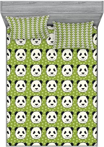 Miniatura 172 de Ambesonne - Juego de sábanas bajeras y fundas de almohada, diseño clásico botánico, plantas de jardín vintage, juego de 3 piezas con estampado