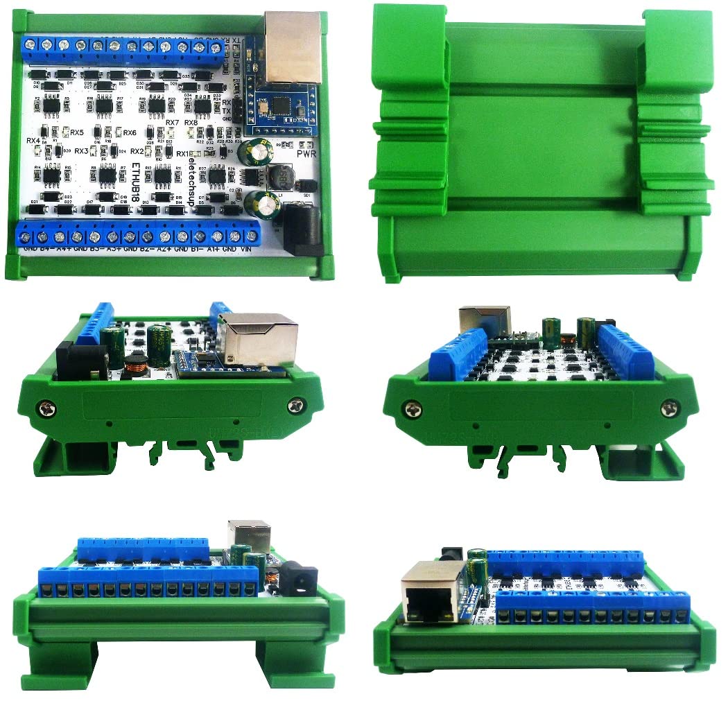 RS485 To Ethernet TCP/IP Converter MQTT Modbus RTU Module With Rails