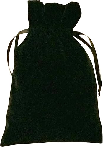 Bolsa de tarot y runas de terciopelo negro de 6 x 9