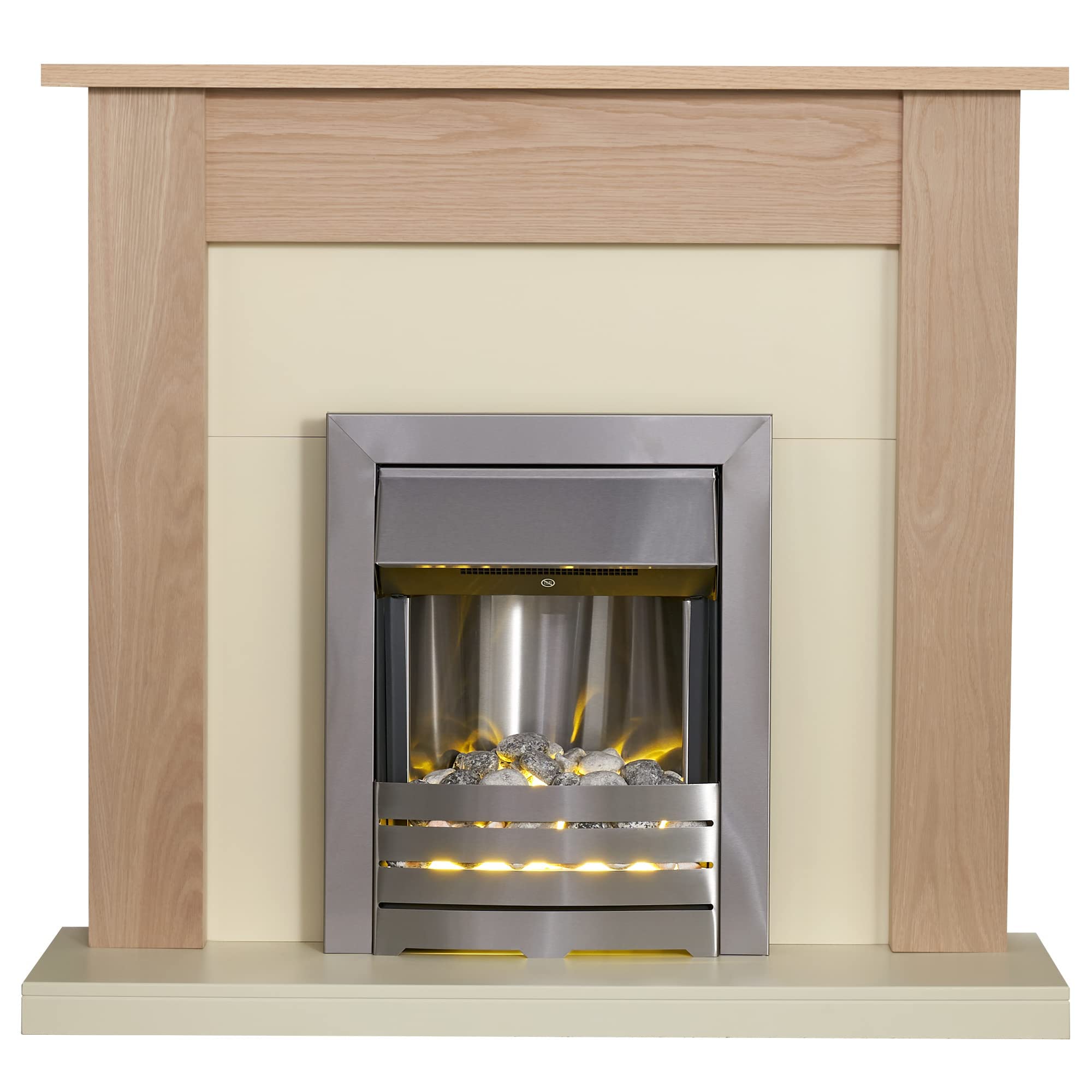 Adam Southwold Oak Cream Surround Fireplace Stove Fire Heater Heating Suite