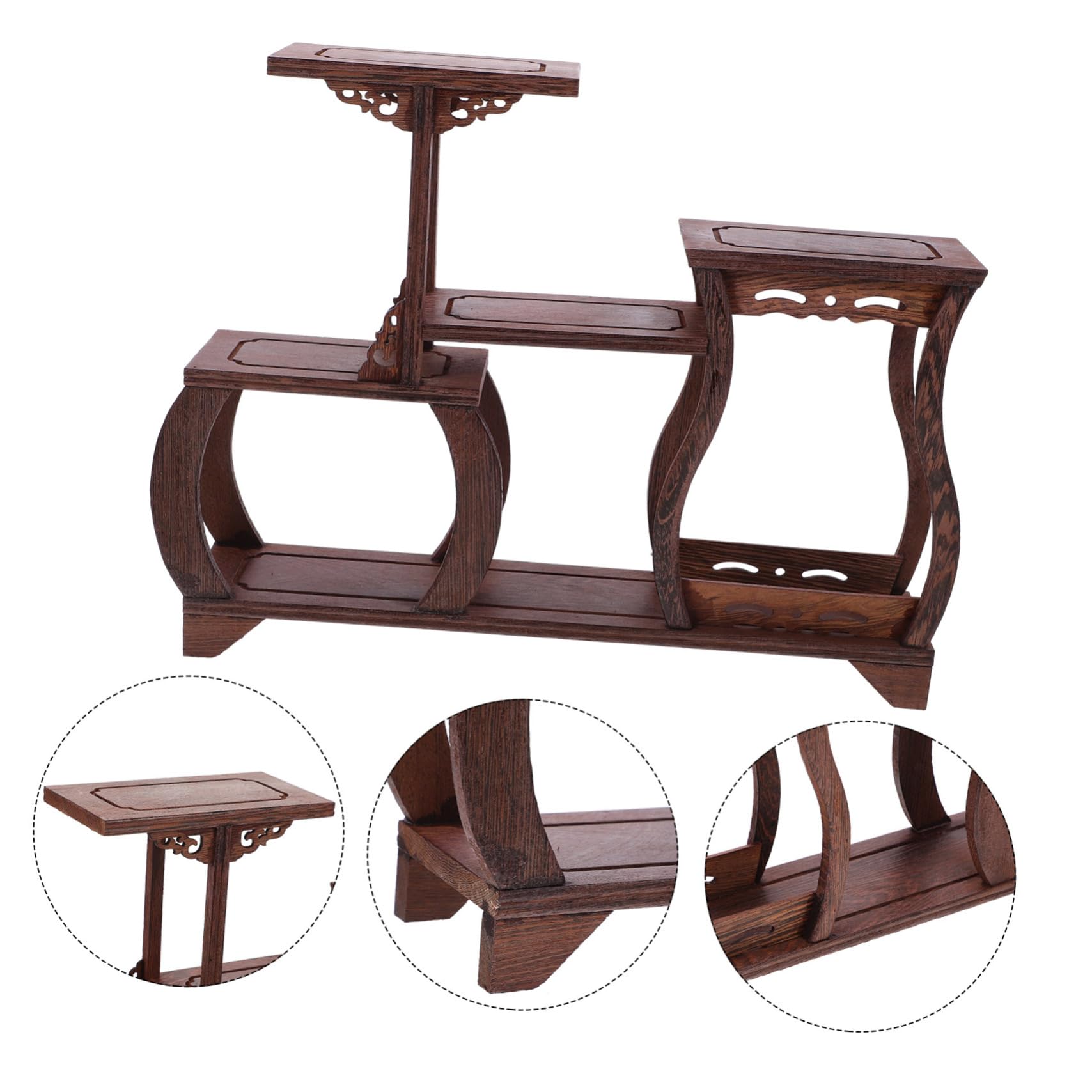 Zerodeko Espositore da Collezione in Legno, Multistrato, Stile Cinese