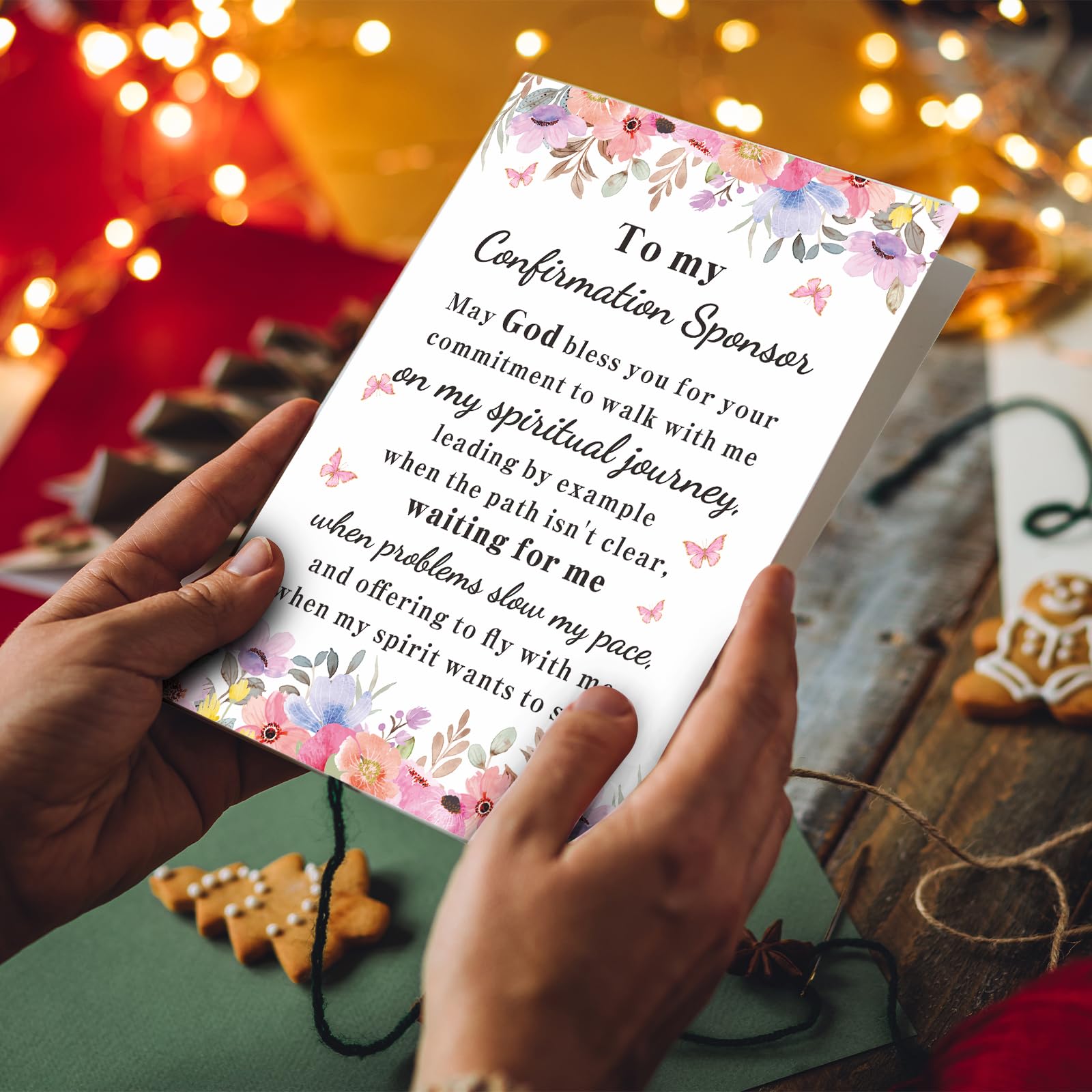 Confirmation Card Catholic Confirmation Sponsor Gifts for Women Men, Christian Cards Baptism for Teens, Religious Baptism Cards Appreciation Thank You Cards Thanksgiving Christmas Birthday Adults