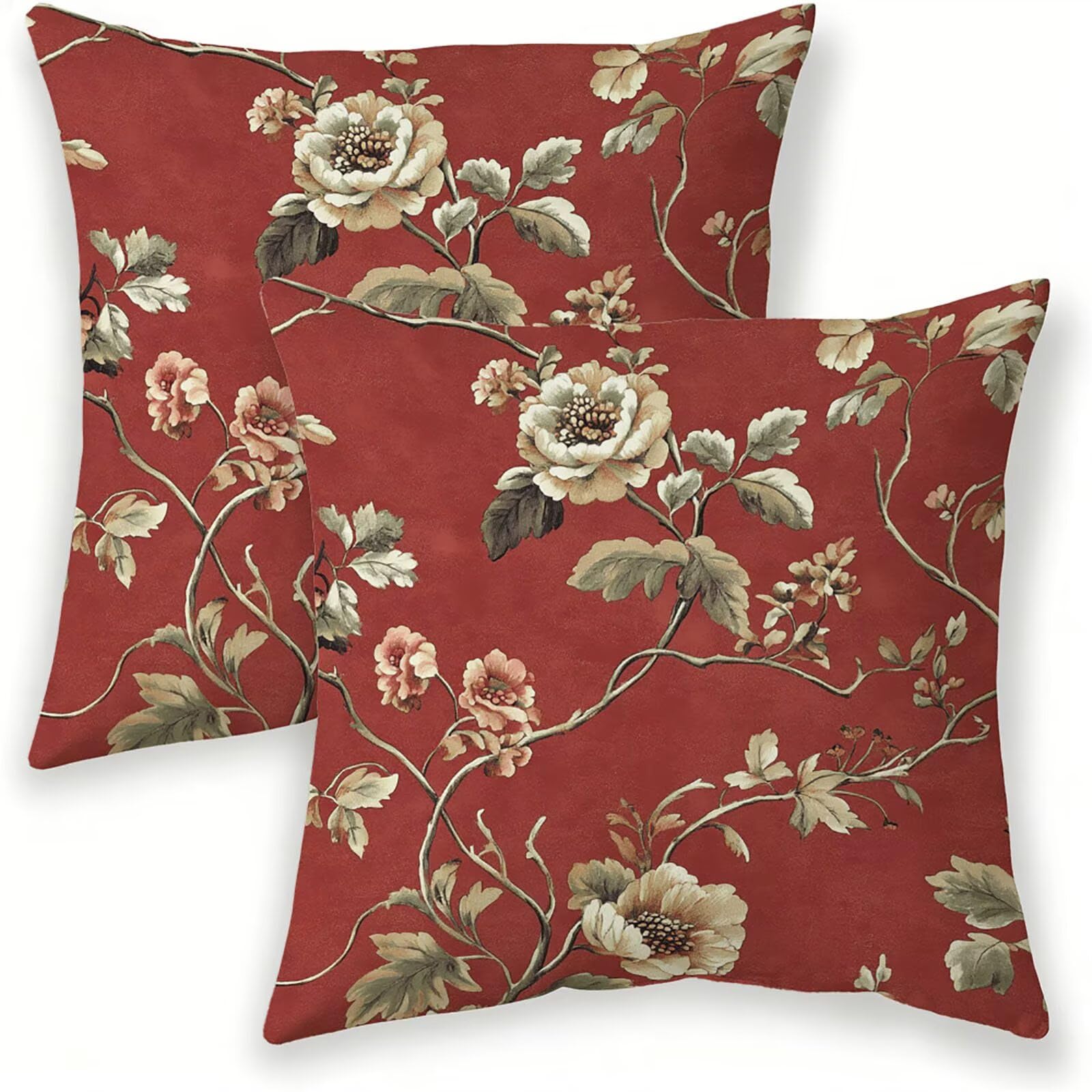 Coussin extérieur imperméable en velours déperlant lot de 2 taies de décoration