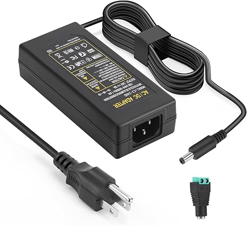 Fuente de alimentación de 24 V 6 A, adaptador de 144 W, 100-240 V CA a 24 voltios 6 amperios DC fuente de alimentación con conector de terminal LED,