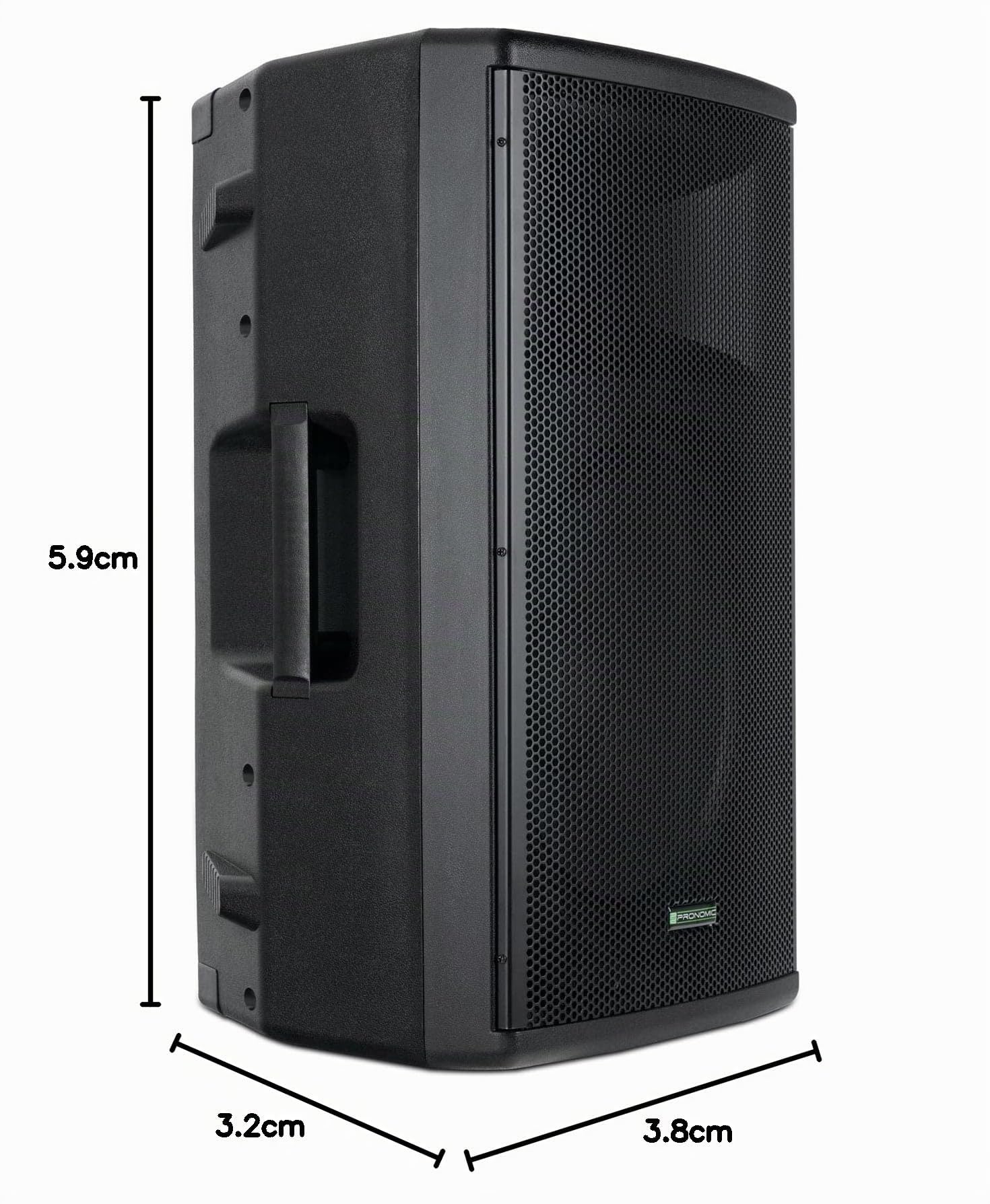 Pronomic E-212 MA - Enceinte Active 2 Voies - Puissance : 120 Watts (RMS) - Woofer 12" + Compression Driver 1,0" - Récepteur Bluetooth et Lecteur MP3 USB/SD - Inclinaison Monitor