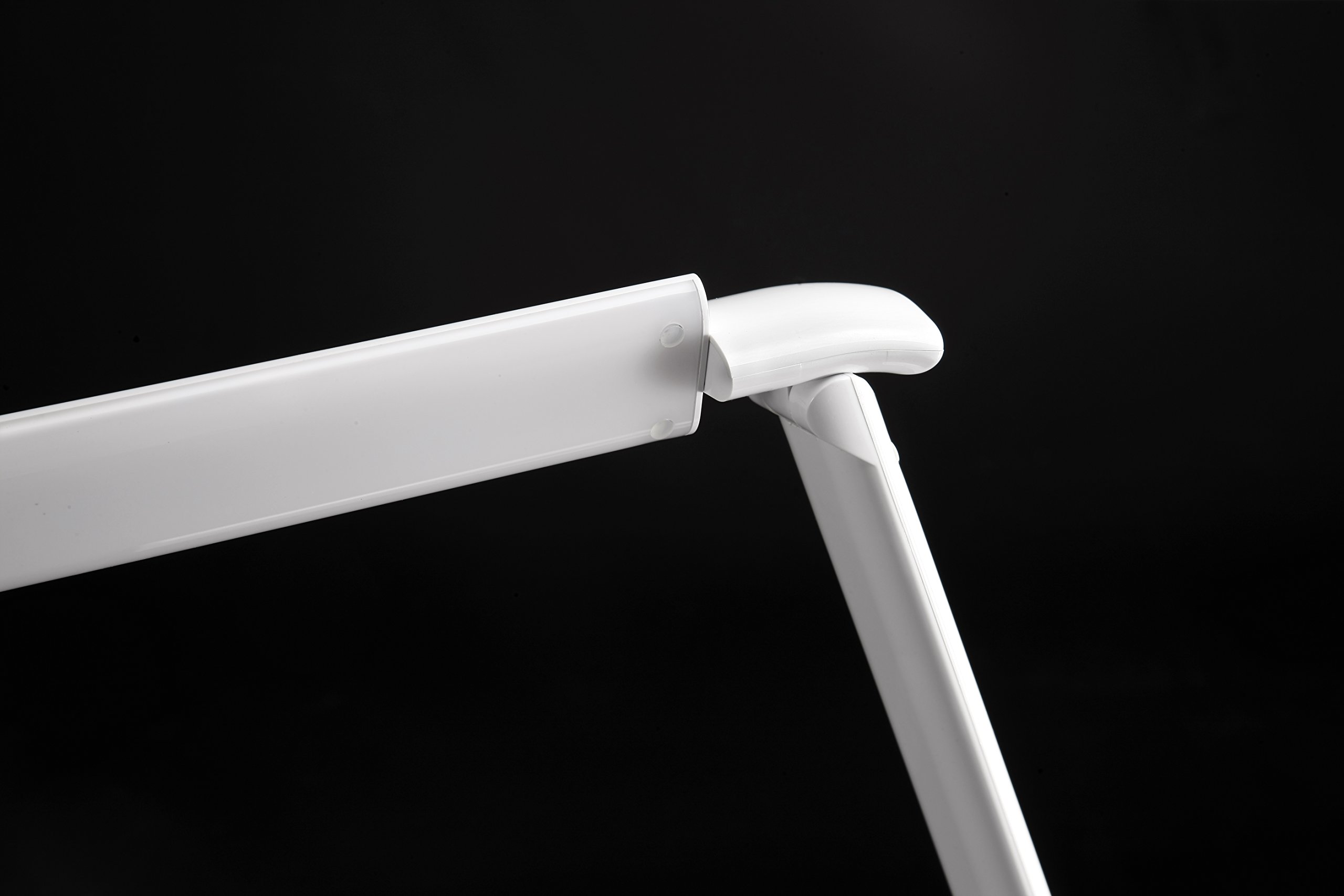 Solight Lampada da tavolo a LED, dimmerabile, 9 W, temperatura colore regolabile, USB, bianco lucido, 9 W
