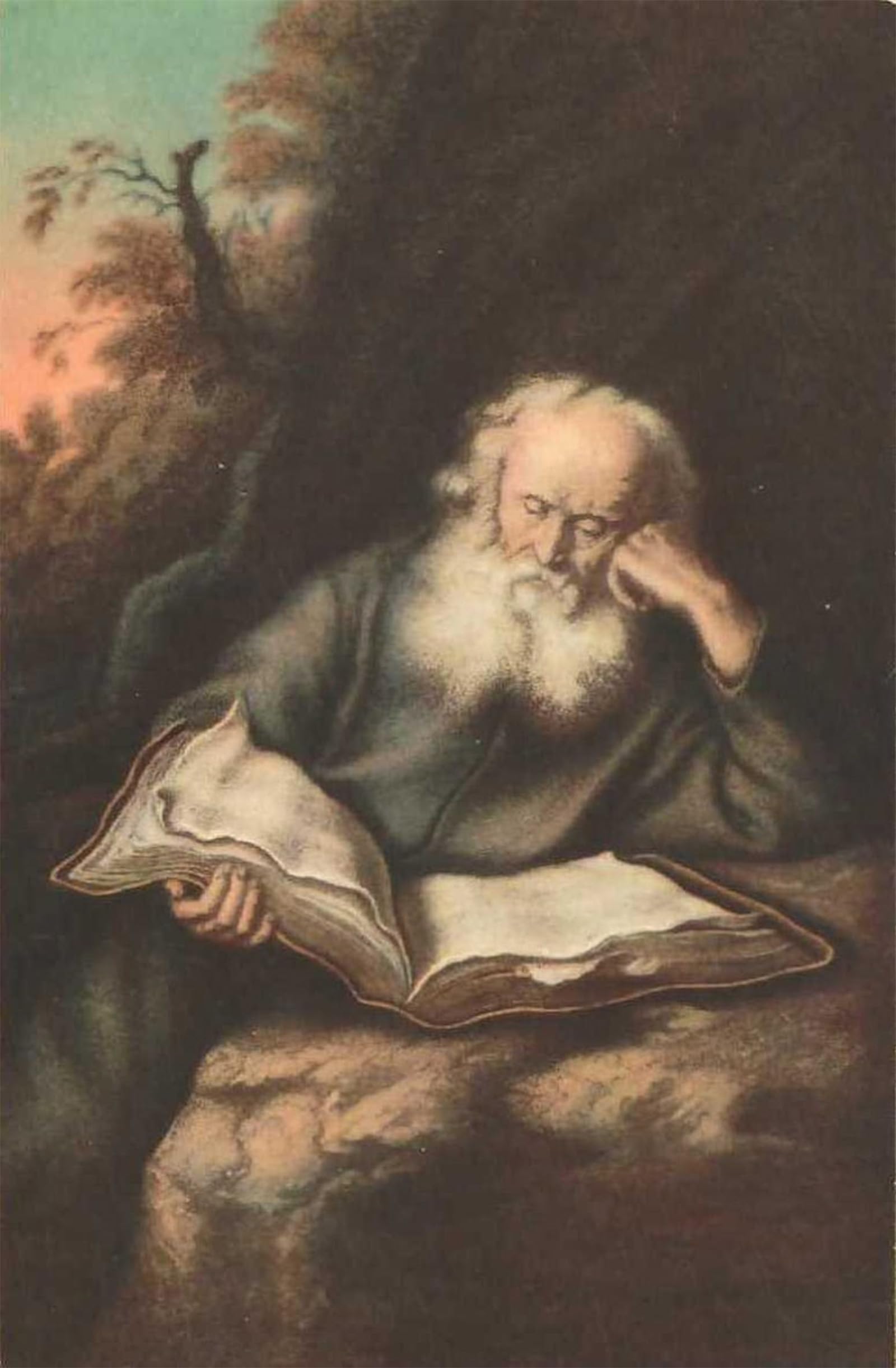 SERENDIPITP Vintage Picture Print on Canvas Wall Art Poster the Hermit by Famous Artist Artwork Print Poster for Wall Decor 60x90cm