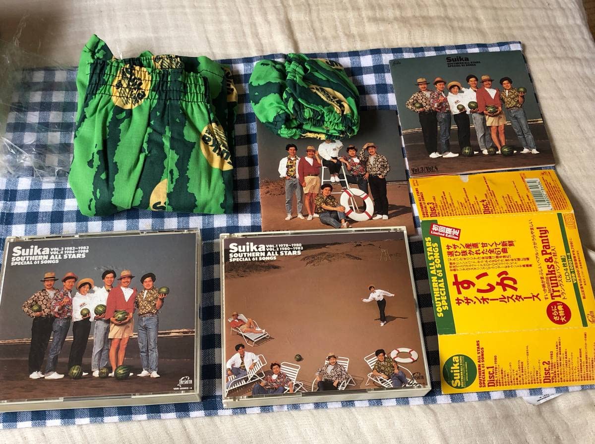 SouthernAllStars 完全限定ベスト＋缶＋下着1枚＋4CD+帯 すいか SUIKA サザンオールスターズ 桑田佳祐 貴重 レア ベスト : SouthernAllStars ベストアルバム 4枚組 すいか 缶