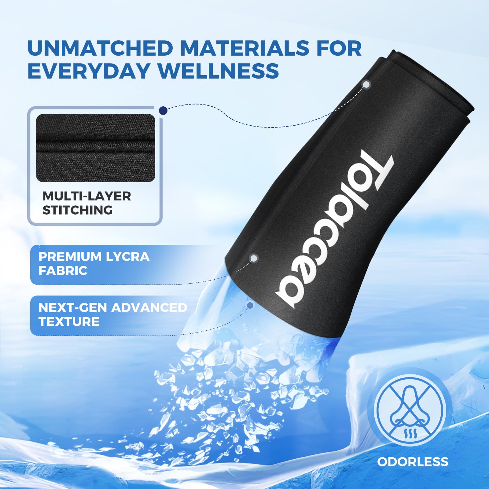 Terapia Calda e Fredda Impacchi di Ghiaccio Flessibili Terapia a Freddo Manicotto di Compressione Manicotto in Gel Riutilizzabile per Ferita Involucro Freddo per Ginocchio Polpaccio Caviglia Gomito(M)