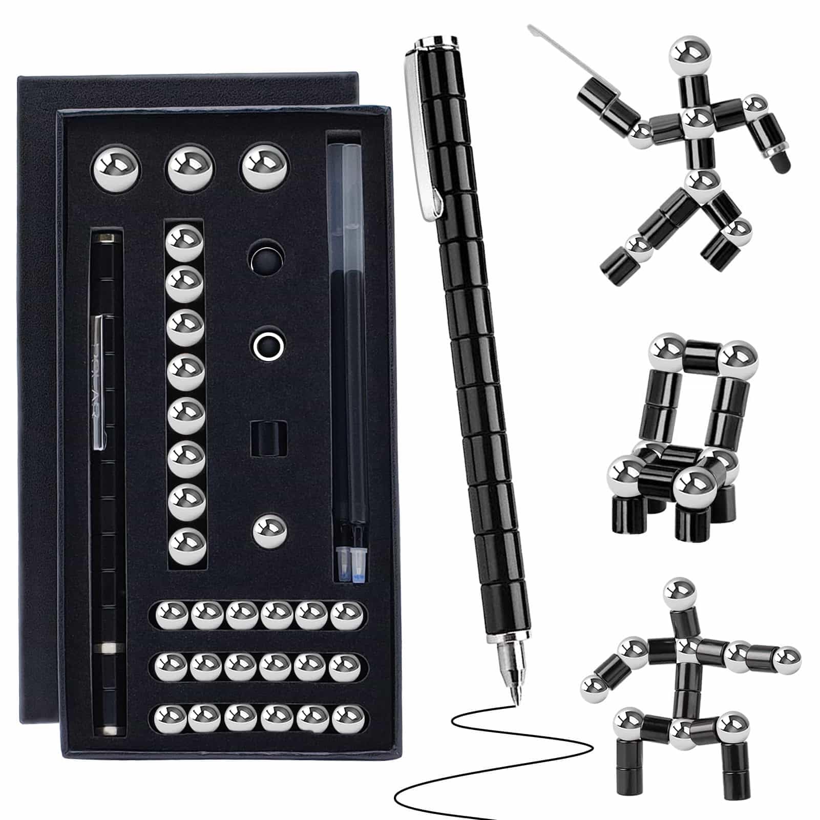 Gifts for Men Fidget Pen - Christmas Stocking Stuffers for Teen Ages 15+, White Elephant Gifts for Adults, Anniversary Birthday Gift for Him, Cool Gadget for Men Best for Stress Relief and Kill Time