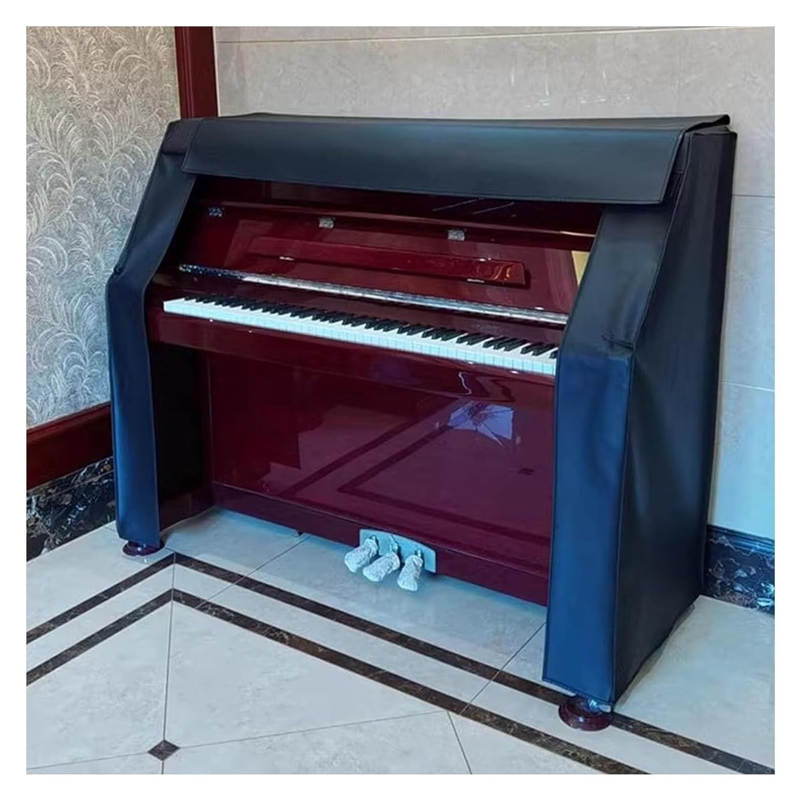 Copri pianoforte verticale, copertura di protezion Copertura for pianoforte verticale completa, Copertura for pianoforte verticale Copertura antipolvere for pianoforte Decorazione accessori for strume