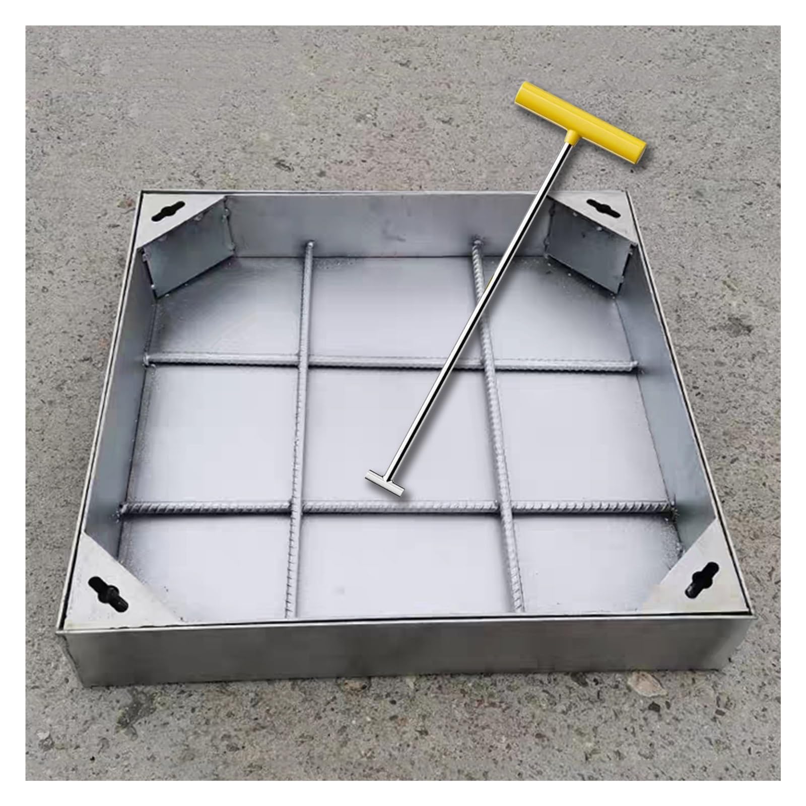 Cubierta invisible para cámara de inspección y cubierta de acceso de acero inoxidable para lluvia al aire libre, tapa de tanque séptico para uso en el patio