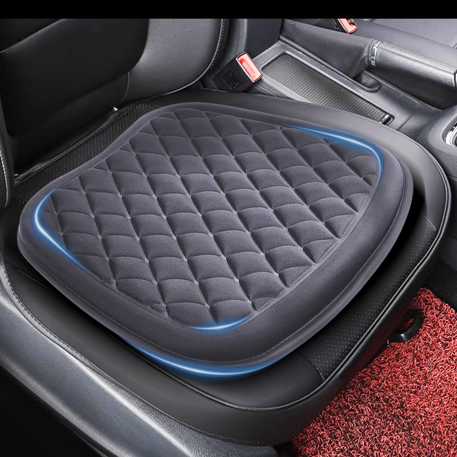 Big Ant Car Seat Cushion Memory Foam Car Seat Cushion Pad Soft Car Seat Cover for Most Car, Driver Seat,Truck Seat and Office Chair-Gray