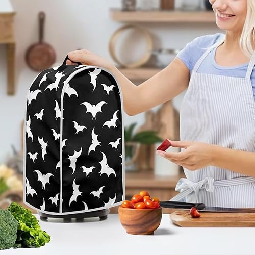 Miniatura 3 de Funda para licuadora de murciélagos de Halloween, a prueba de polvo, de poliéster, para cafetera, protección antihuellas dactilares, antipolvo,