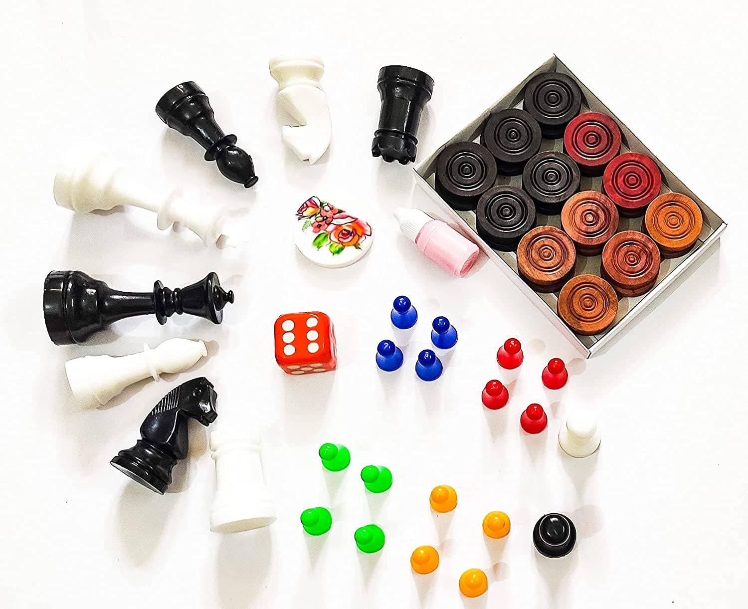Combo of Chess Coins, Ludo Coins and Premium Wooden Carrom Coins 24pcs for Practice and Competitive Gameplay (B0DF7V5TJG) Amazon Price History, Amazon Price Tracker
