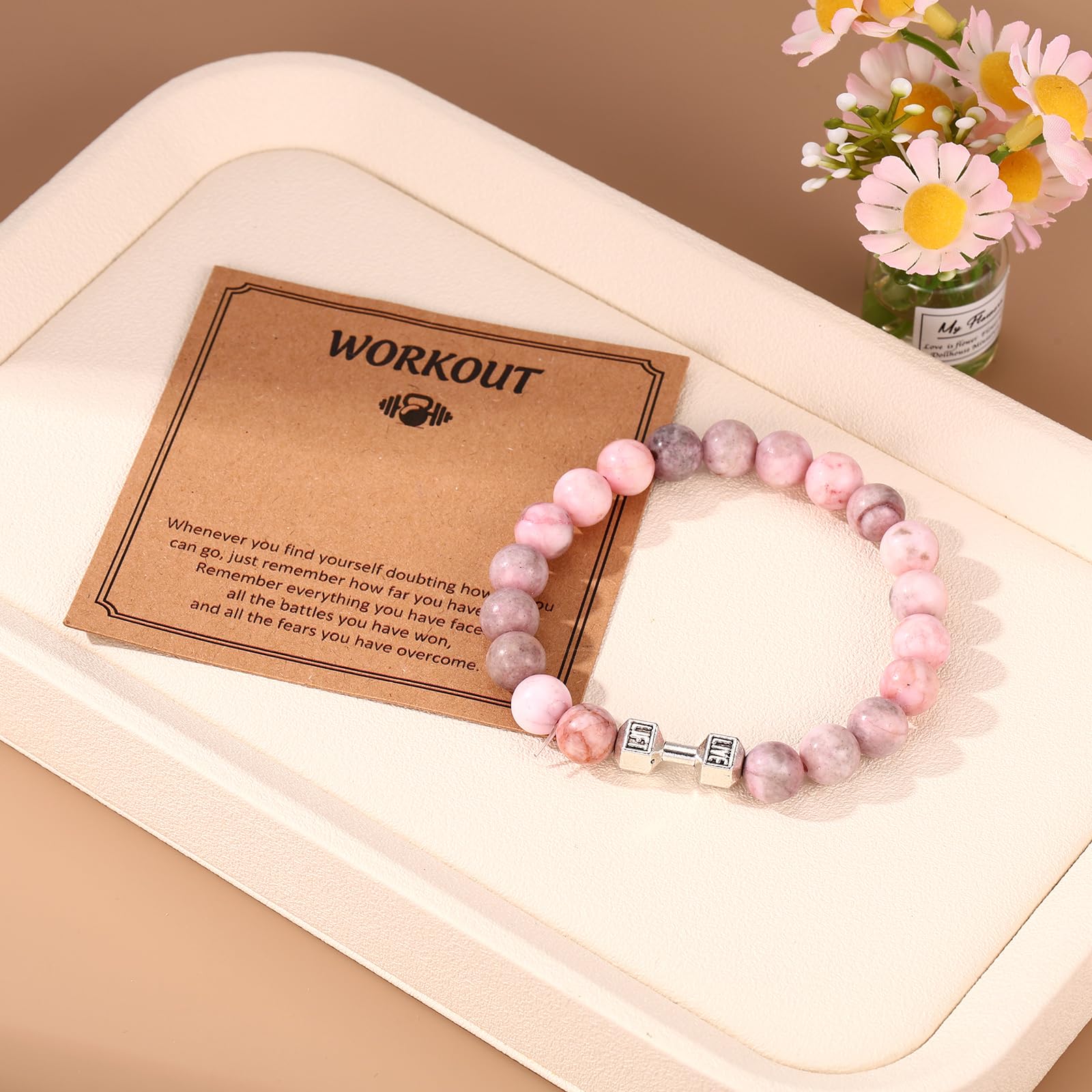Mikovivi Weighted Bracelet for Women, Adjustable Workout Gifts Accessories with Card for Exercises Weightlifting Sports Fitness