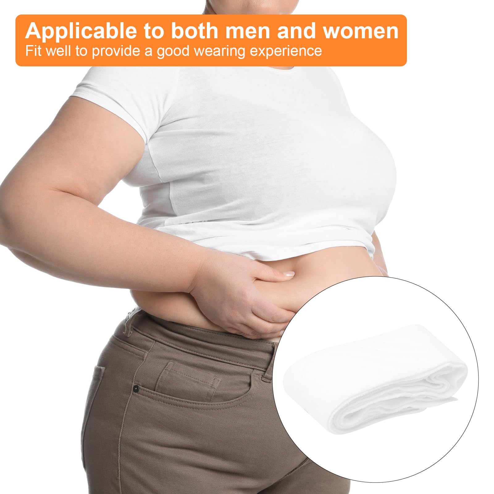 HENGBIRD 10 szt. Biały włóknina pot na brzuch podszyty brzuch plus size ochraniacze na brzuch dla skóry