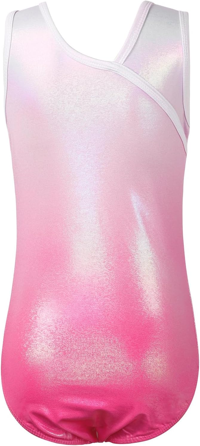 BAOHULU Gymnastics Leotard for Girls Kids Sparkle One Piece Practice Dance Outfit 5-16 Years - Image 2
