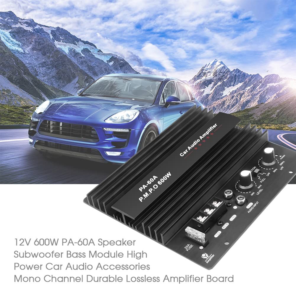 Amplificatore di Potenza Audio per Auto 12V 600W Boord Lossless Subwoofer Sostituzione Audio per Auto Canale Mono Ad Alta Potenza