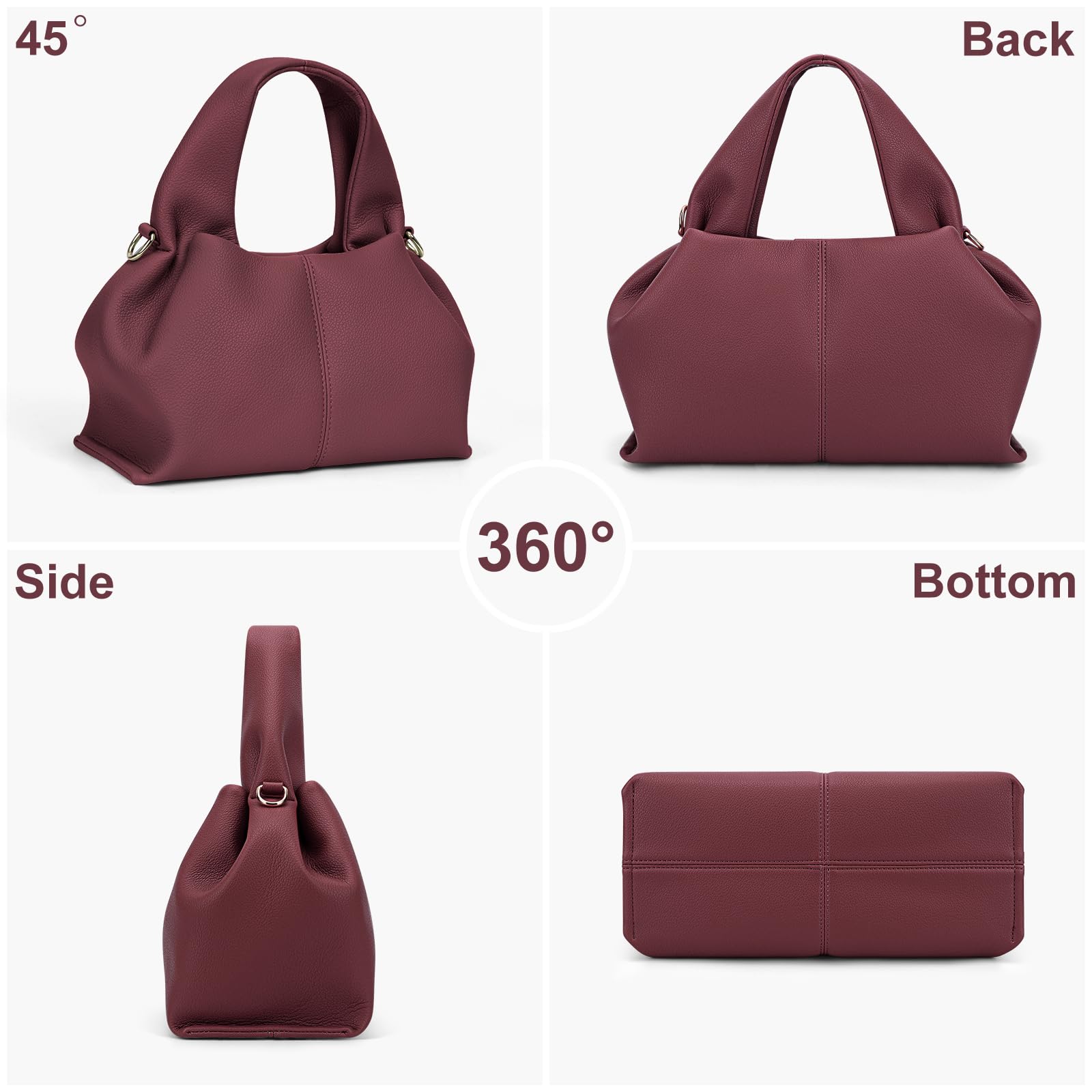 ACUYE Bolso tote de cuero sintético para mujer, bolso cruzado y de hombro estilo Y2K con correa ajustable, bolso hobo de otoño