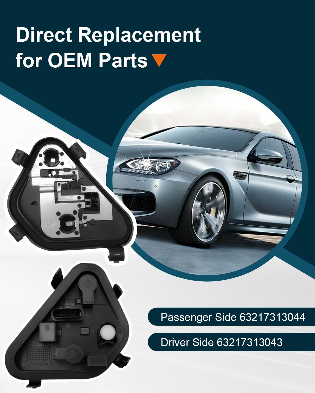 Rear Tail Light Lamp Holder Bracket Socket Panel Plug Connector Board with Harness and Bulbs Fit for BMW 3 Series 2012-2015 Replace 63217313044 63217313043