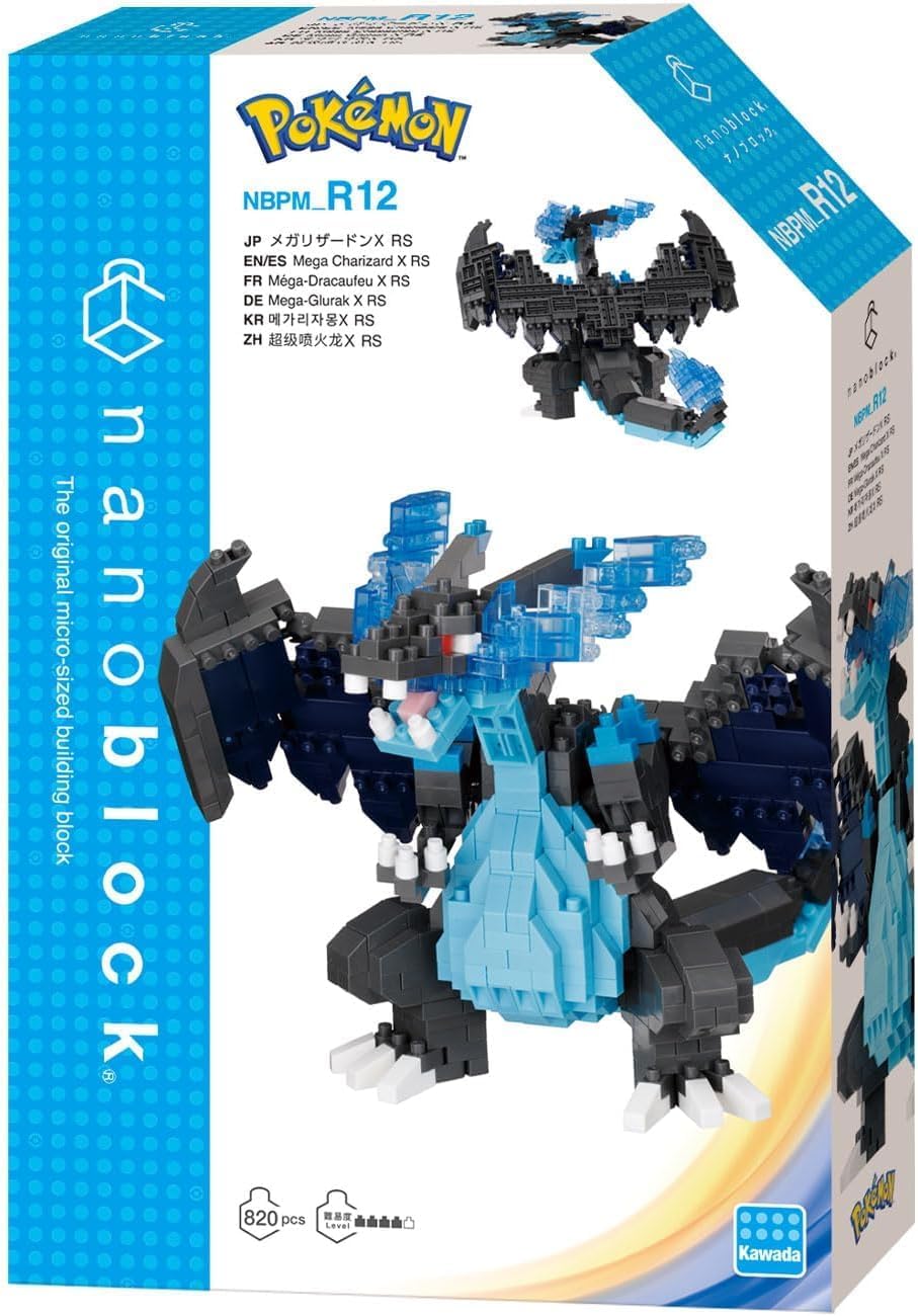 Kawada Nanoblock Pokemon Mega Charizard X RSNBPM_R12