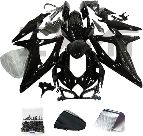 ZXMT Kit de carenado de motocicleta Carenados negros vívidos para Suzuki GSXR 600 GSXR 750 2008-2010 2009