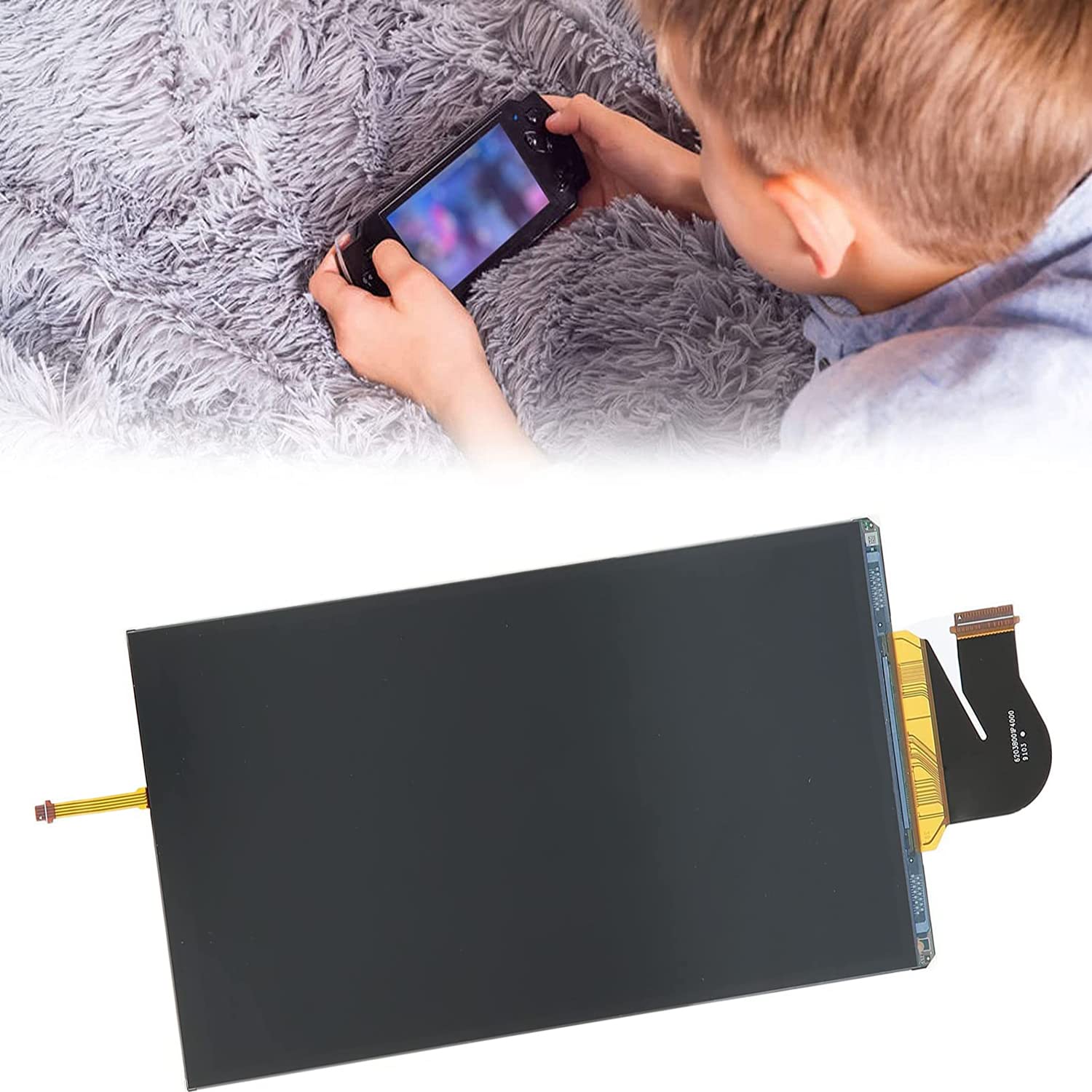 NB+ Ersatzbildschirm für Nintendo Switch Lite 2019 LCD-Display-Einheit, Frontplatte, schwarz, kein Touchscreen