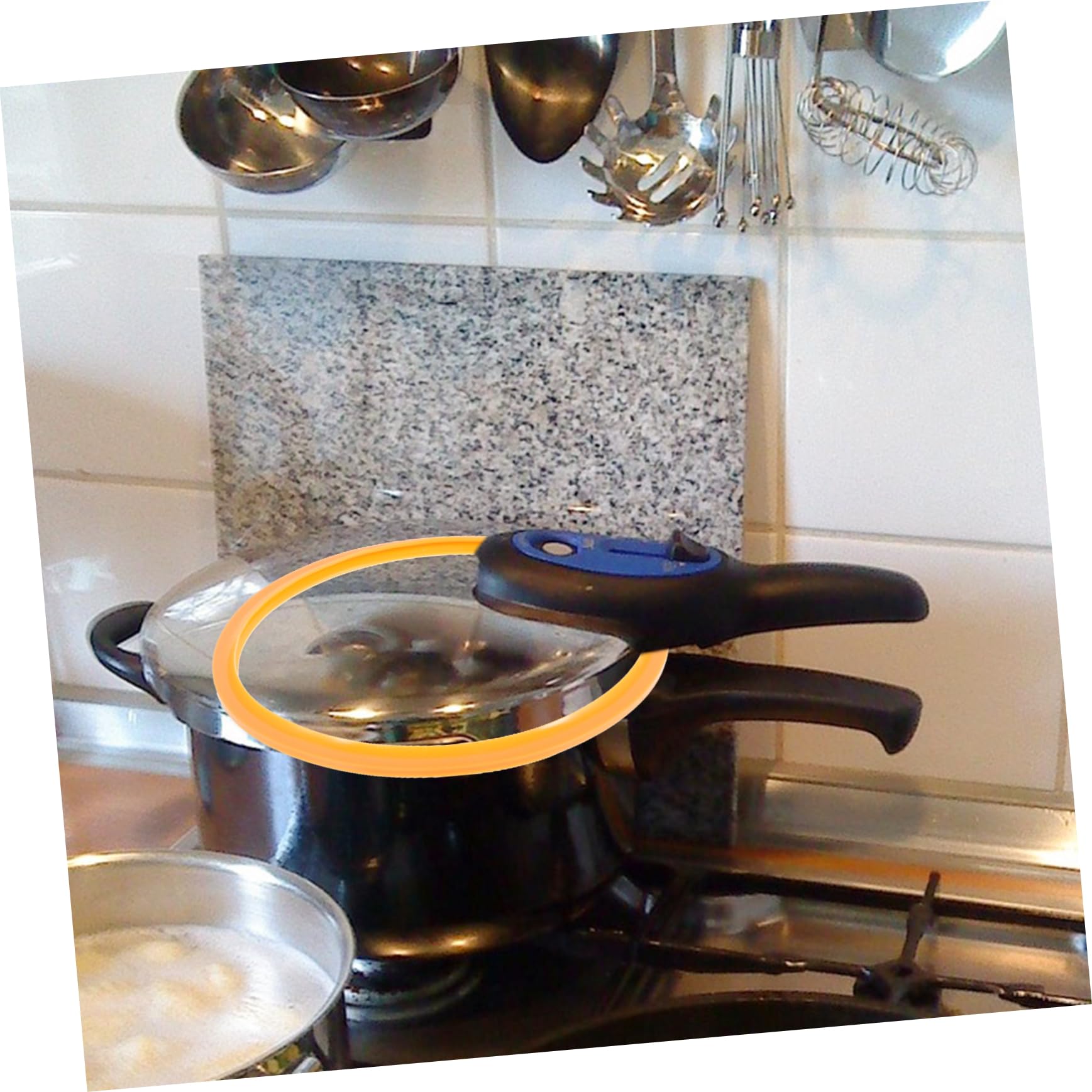 Silikon Schnellkochtopf Dichtungsring Hitzebeständige Silikondichtung 22cm Universelles Ersatzteil Für Druckkochtopf Druckstabil Säurebeständig