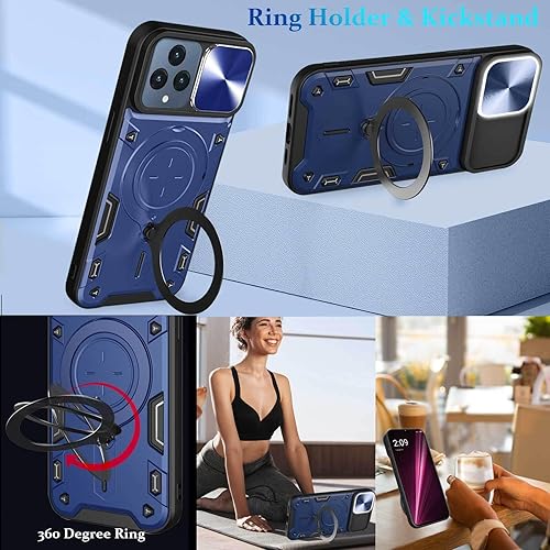 Miniatura 4 de Funda para teléfono Revvl 6 5GRevvl 6X 5G, soporte de metal para mujeres y hombres, protector de lente de cámara, protección completa delgada y dura