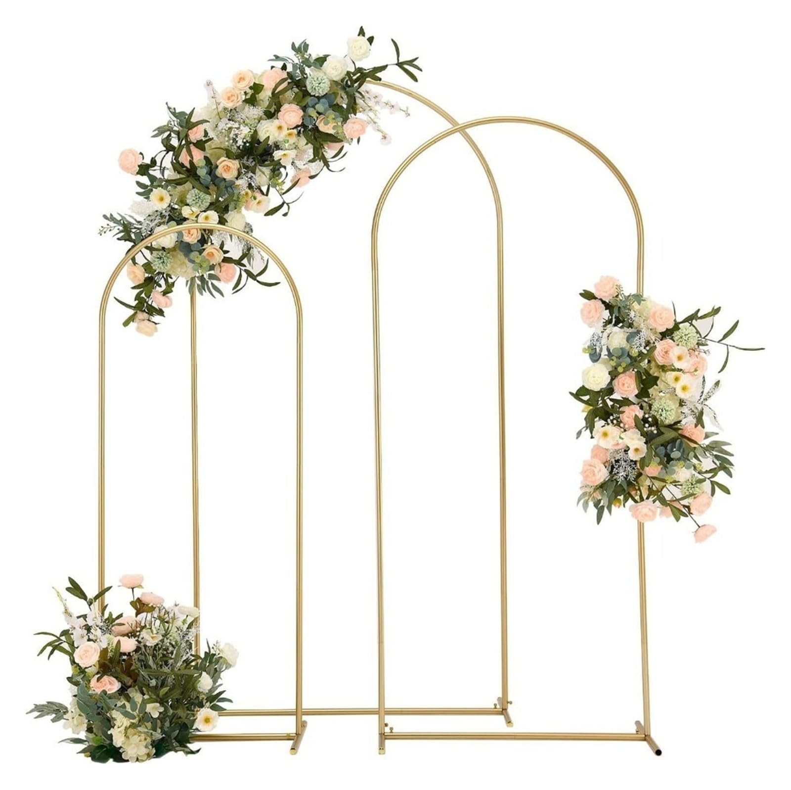 Soporte para cartel de bienvenida de boda Soporte de arco dorado for decoración fiestas 4FT/5FT/6FT/6.6FT/7.2F(4FT 50x120cm)
