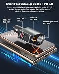 Rapide USB C Chargeur de voiture, 4 en 1 Multi USB Adaptateur d'éclairage de cigarette, Splitteur d'éclaireur de voiture avec 2 USB Ports & PD3.0 Port, 12V/24V Adaptateur de Chargeur de Voiture Rapide pour Cellulaire Pad GPS Dash Cam