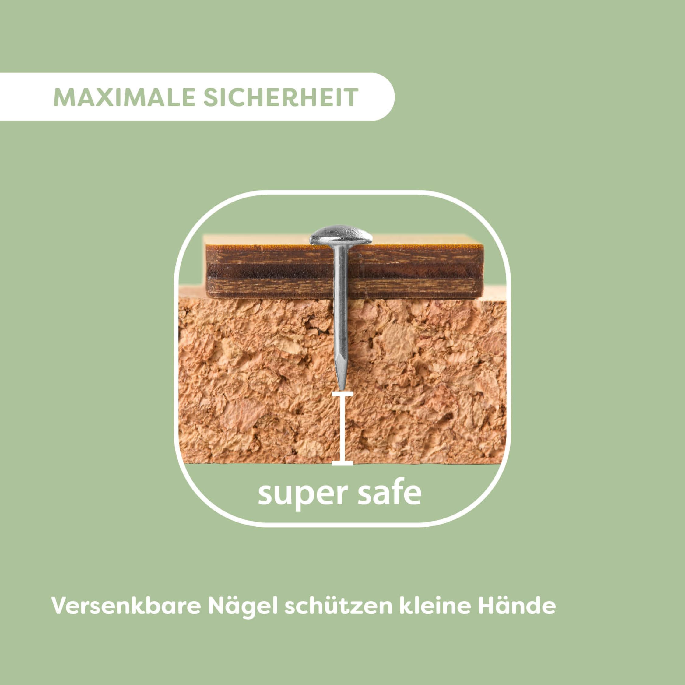 HABA Hammer-Nagelspiel: Bauernhof – Holzspielzeug mit Hammer und Nägel für Kinder ab 3 Jahren – Kreativspielzeug mit Korkplatte & Vorlagen – 2013378001
