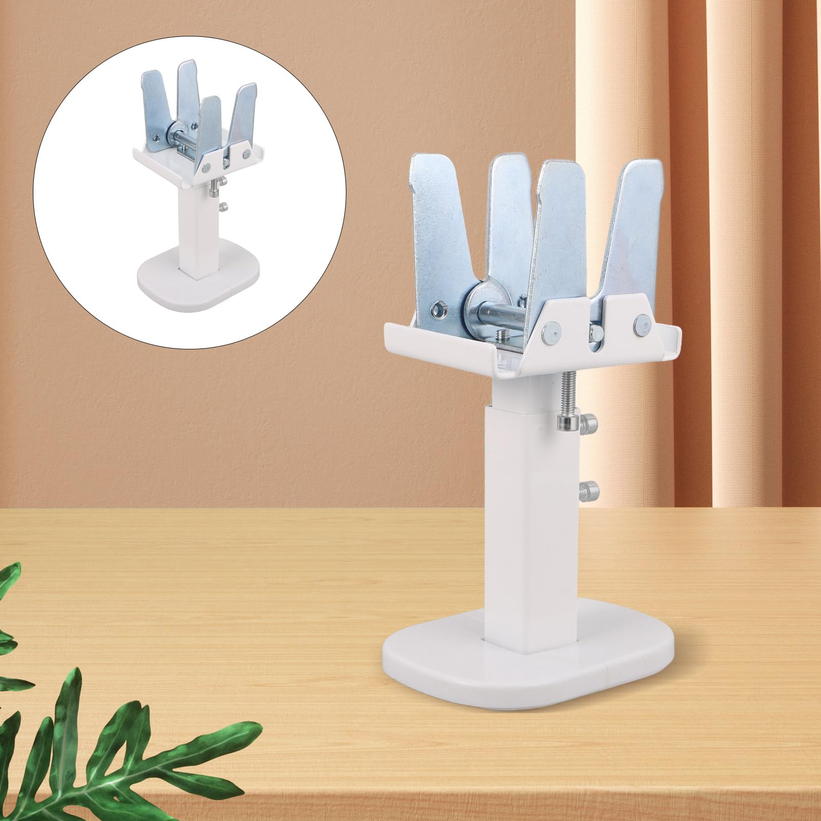 Soporte de Suelo para Radiador de Panel Ajustable, Acero al Carbono, Base Ovalada de 1 Pieza, Altura Regulable de 14 a 21 Cm, Soporte Estable para Sistemas de Calefacción