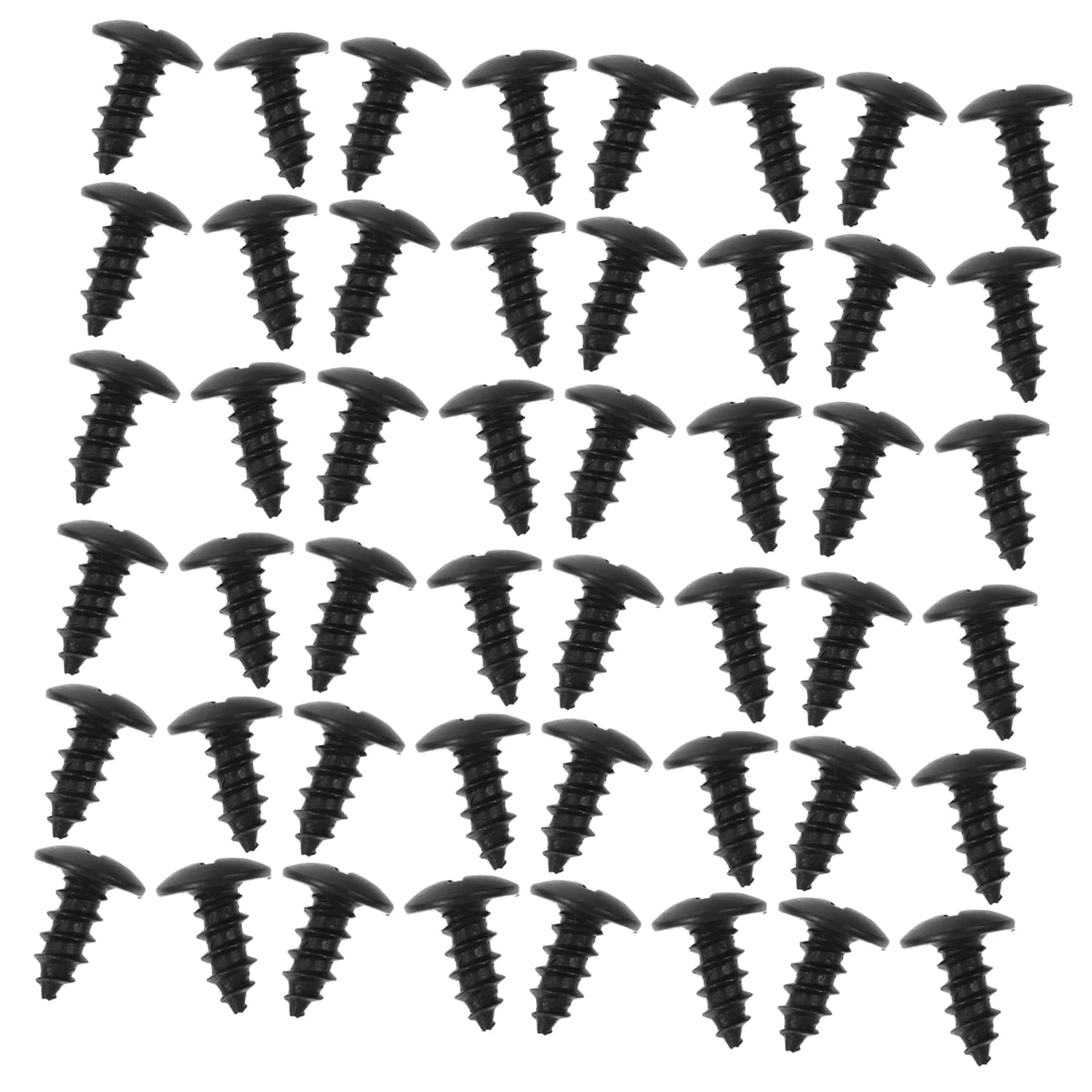 Mini Wood Screws M4 X 10mm Black Oxide Iron 100 Pack
