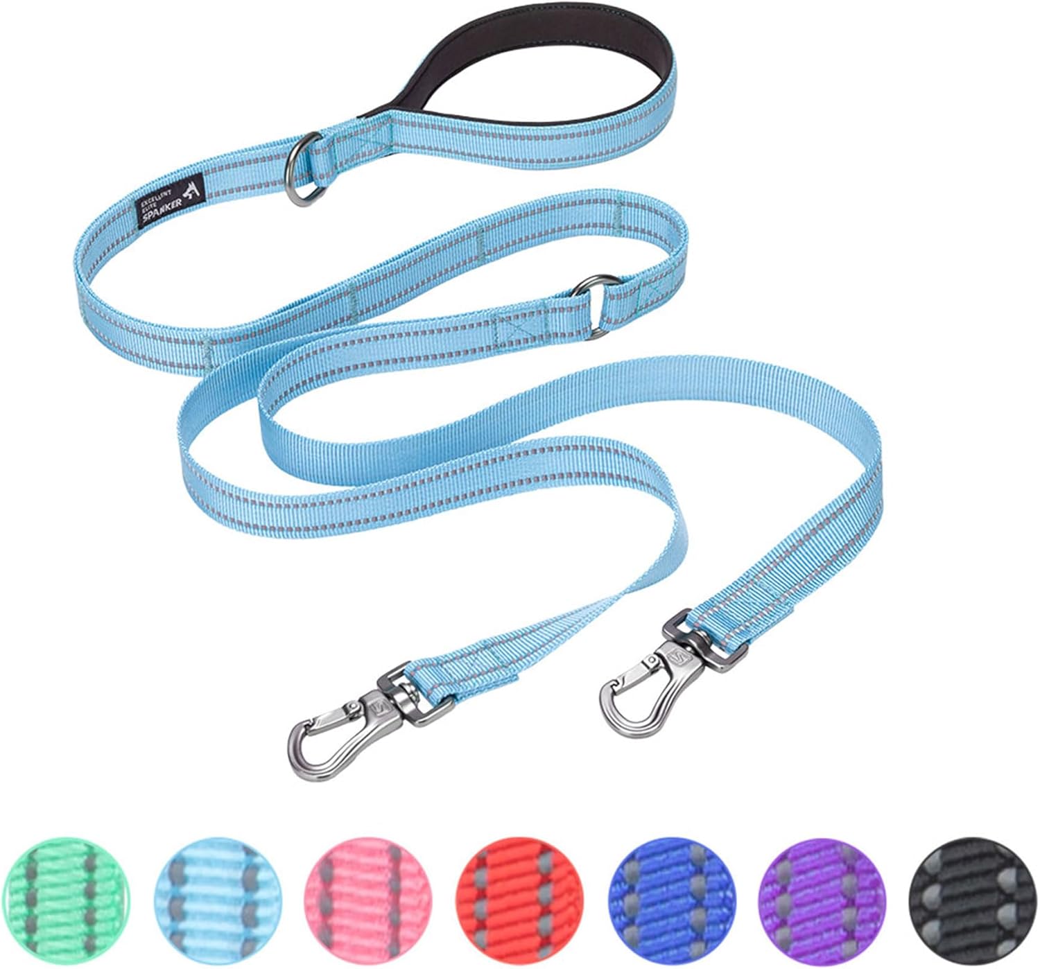 Leash With Two Clips Paubes Double Dog Leash Tangle-Free Dual