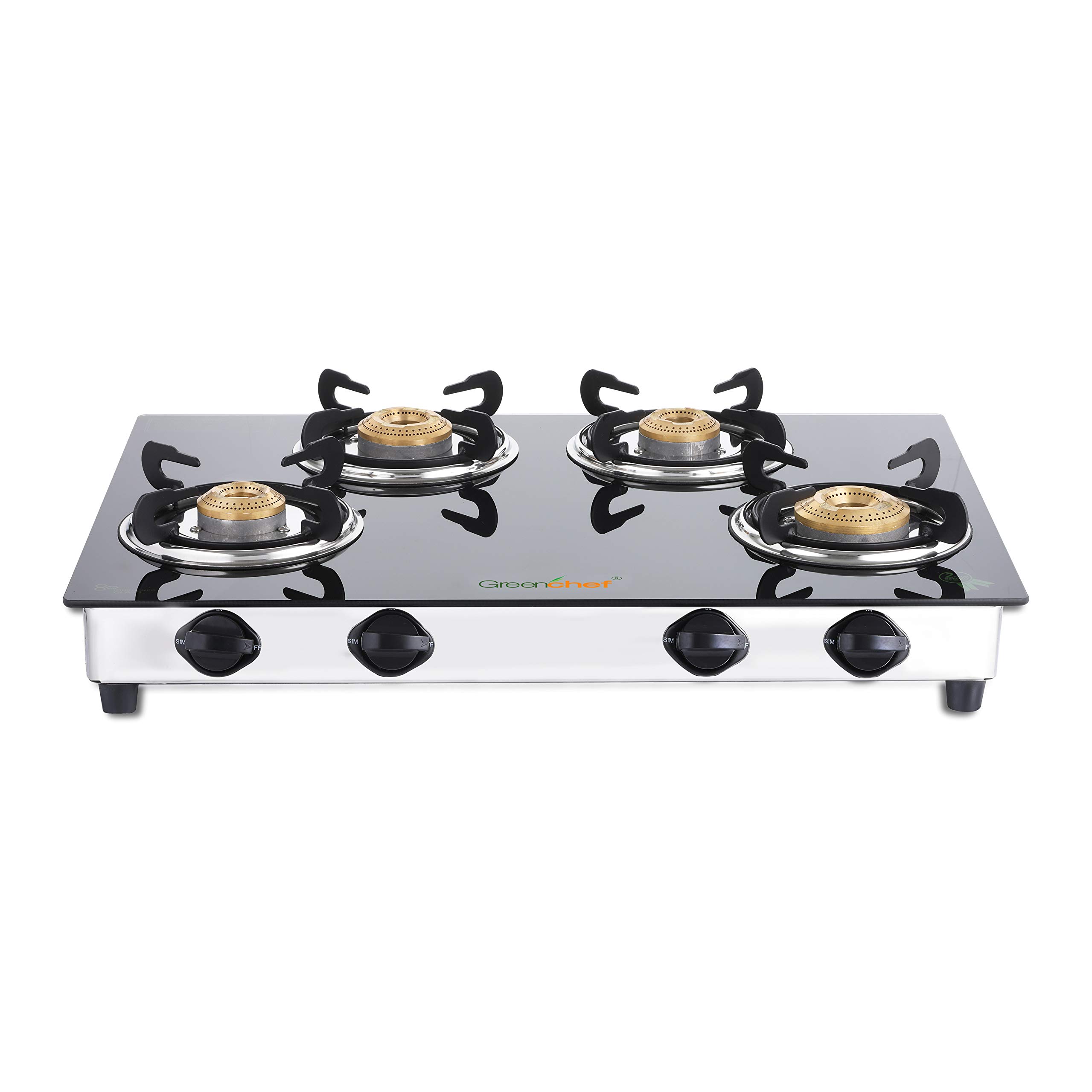 Greenchef NEXA 4 Burner Glass top Gas stove, ISI certified (4 Burner)-image-8