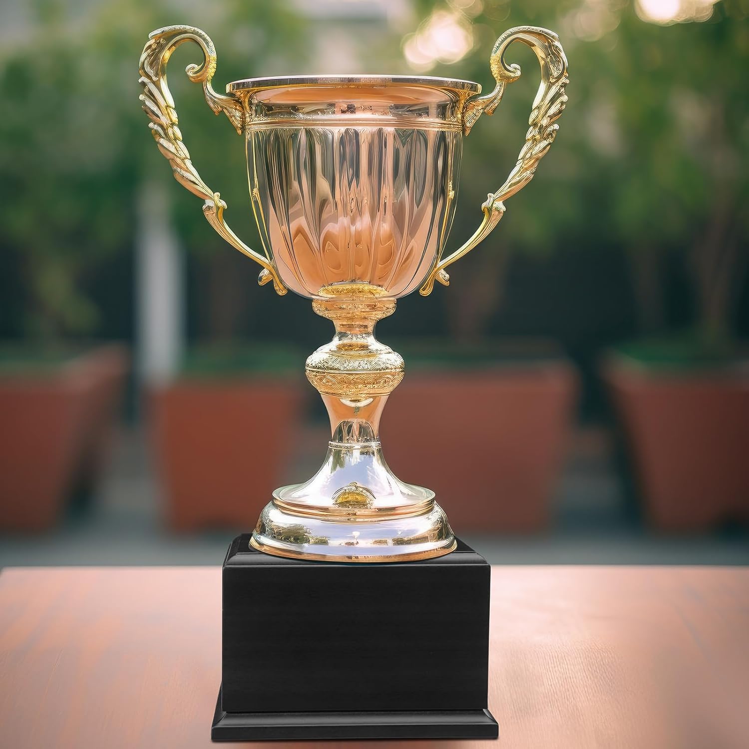 Chunful Wood Base Trophy Base DIY Square Stand Blank for Trophies Awards Trophies Figurines Cups Display Stand