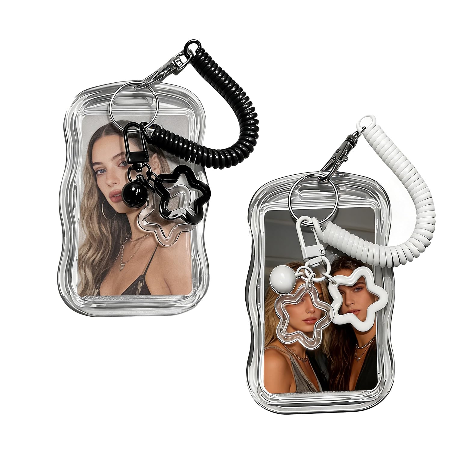 RXKFIGX 2 PCS Kpop Photocard Holder, Photocard Holder Keychain