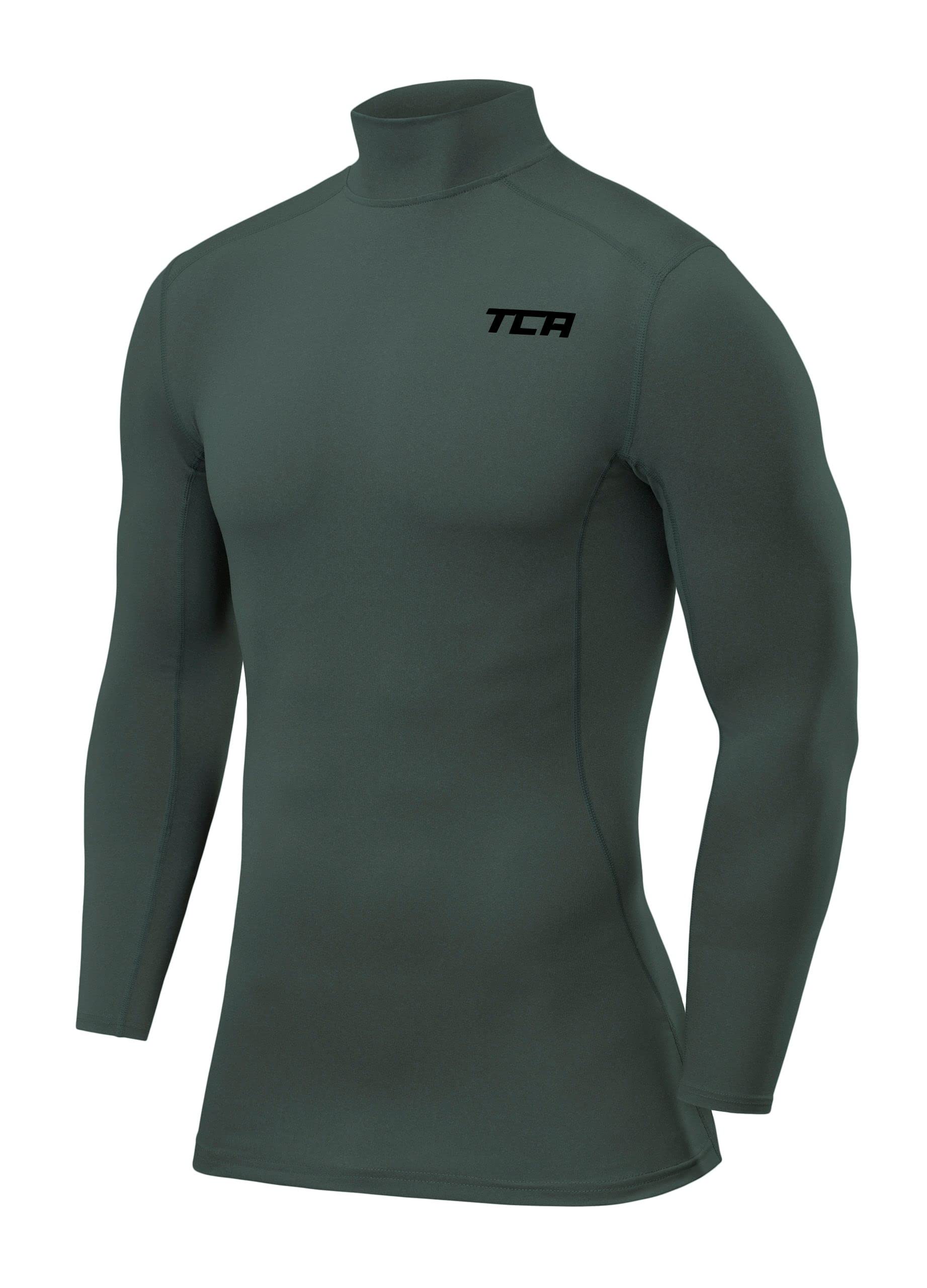 TCA PRO Performance Uomo Maglia Collo Alto a Maniche Lunghe