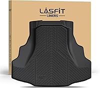 Vista 26 de LASFIT - Tapete de piso y maletero para automóvil, se adapta a asientos traseros con o sin puertos USB, revestimientos de elastómero termoplástico