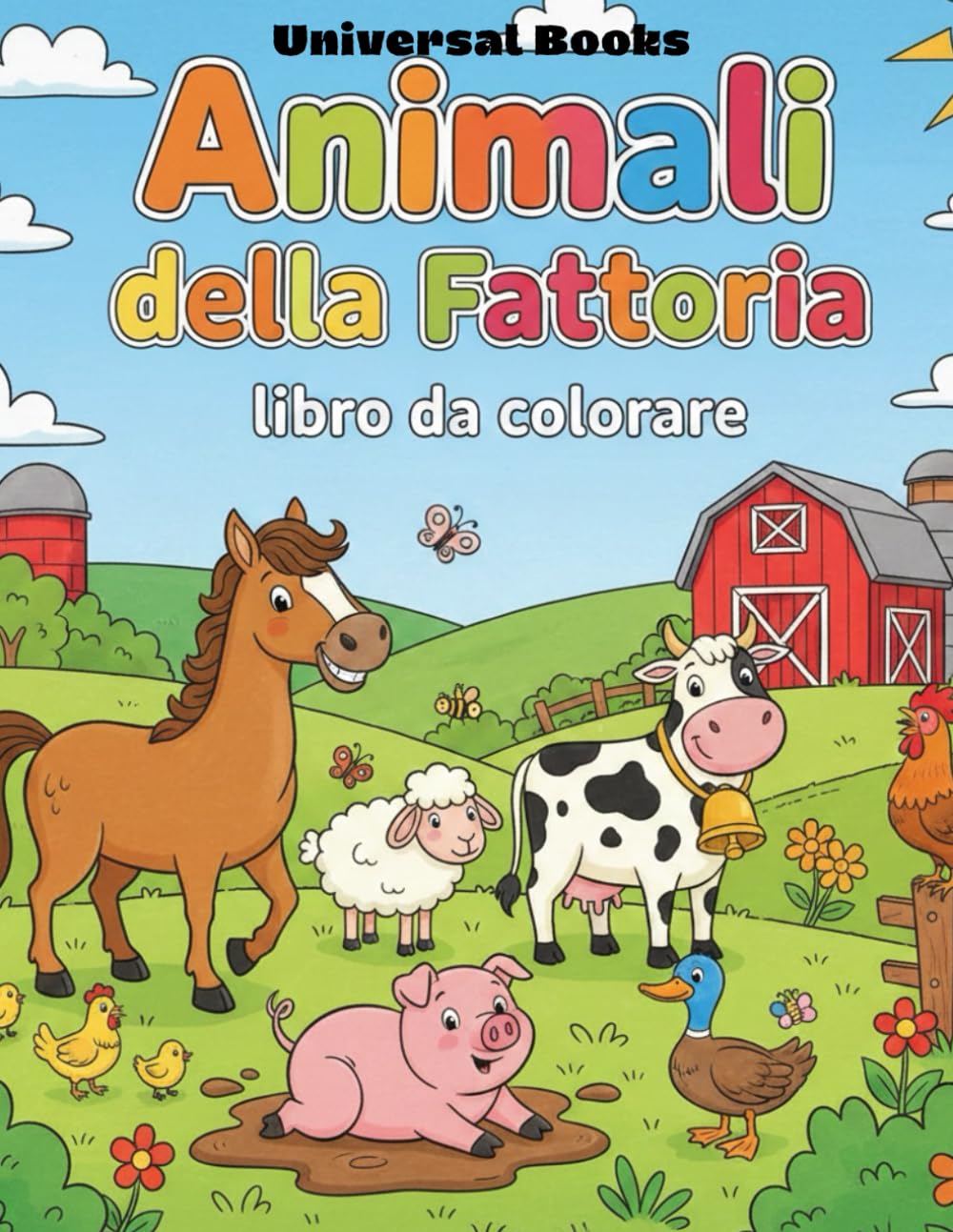 Animali della Fattoria: libro da colorare