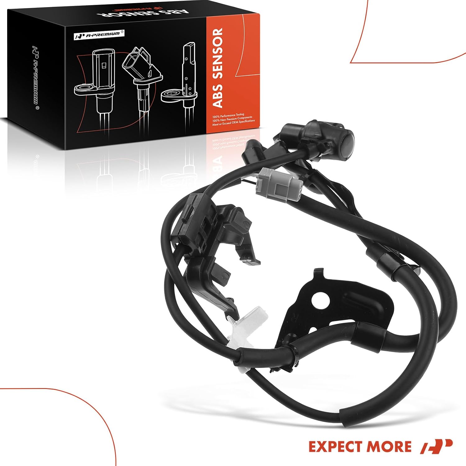 A-Premium ABS Wheel Speed Sensor Compatible with Toyota Models - Avalon 2005-2011, Camry 2006-2011 - Front Right Passenger Side, Replace# 8954207030