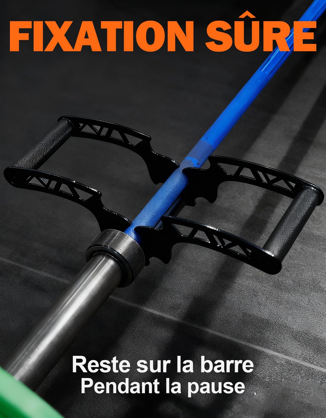 Fitarc Poignée de Tirage Barre en T à Largeur Réglable, Accessoire Landmine pour Barre d'Haltérophilie, Clips en U Poignée Landmine de Gym Accessoire Barre en V Exercice pour le Dos, les Bras, les
