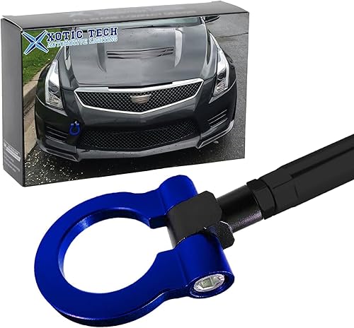 Miniatura 15 de Xotic Tech Sport Track Racing Style CNC Aluminio Tornillo de remolque Parachoques delantero compatible con Mazda 3 6 CX-5 MX-5 o Cadillac XLR o Negro